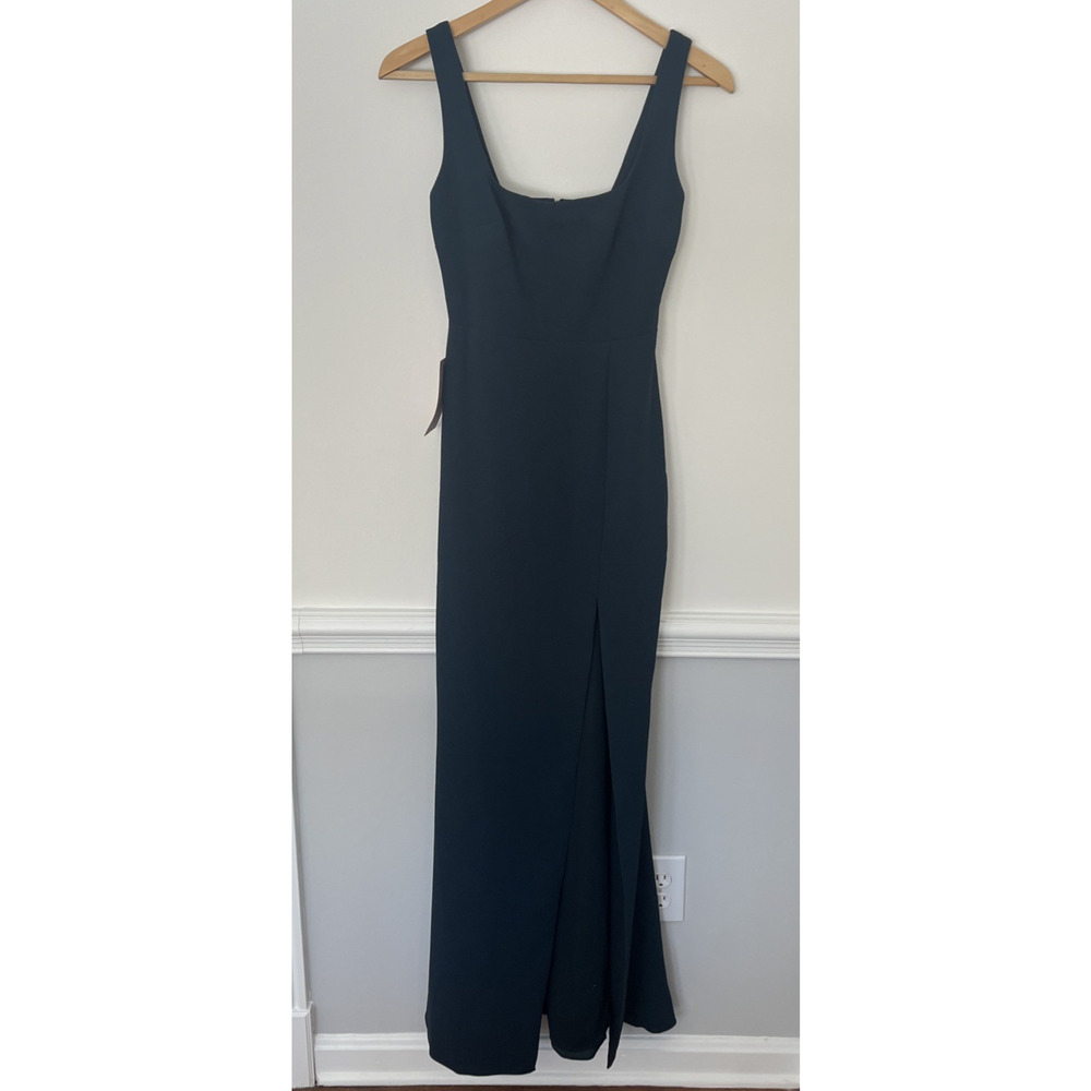 NWT Unaltered BHLDN Adena Dark Green Maxi Dress - Picture 2 of 14